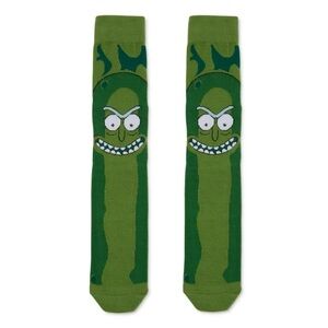 Rick and Morty Pickle Rick Men’s Printed Crew Socks Adult OS